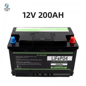 JiaAo liitiumraudfosfaataku eluiga 12v 100 / 200AH rv meresügav tsükkel bms Bluetooth liitiumaku